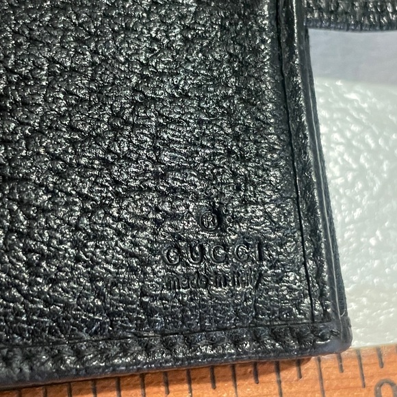 Gucci Black GG Canvas Leather Bifold Wallet Gold Horsebit Hardware - Picture 9 of 14